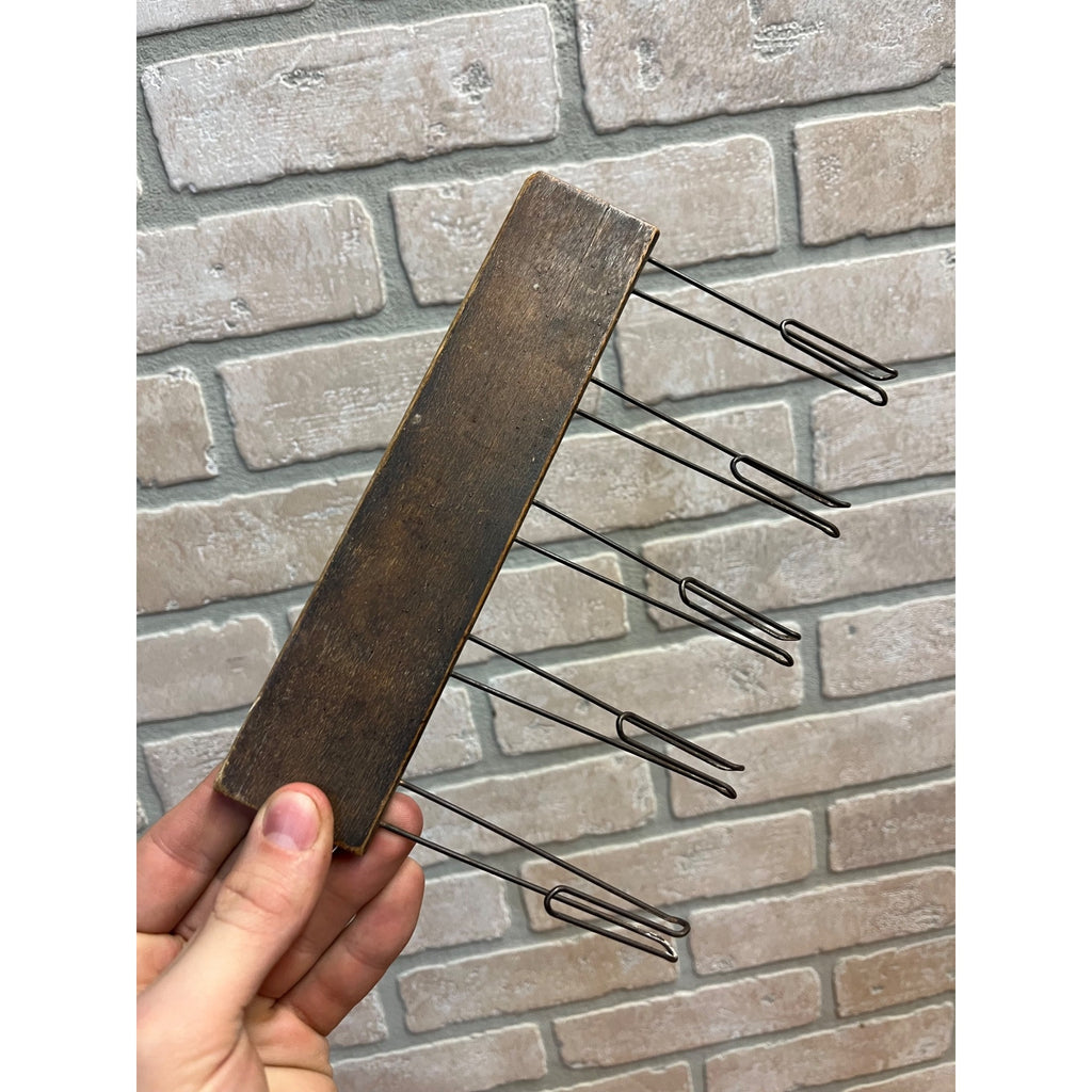 Vintage Blackboard Chalk Holder Wood Wire School Music Teacher Tool 4 Lines