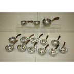 Vintage 1960s MCM Lundtofte Denmark Stainless Steel Rosewood Sauce Warmer Pans