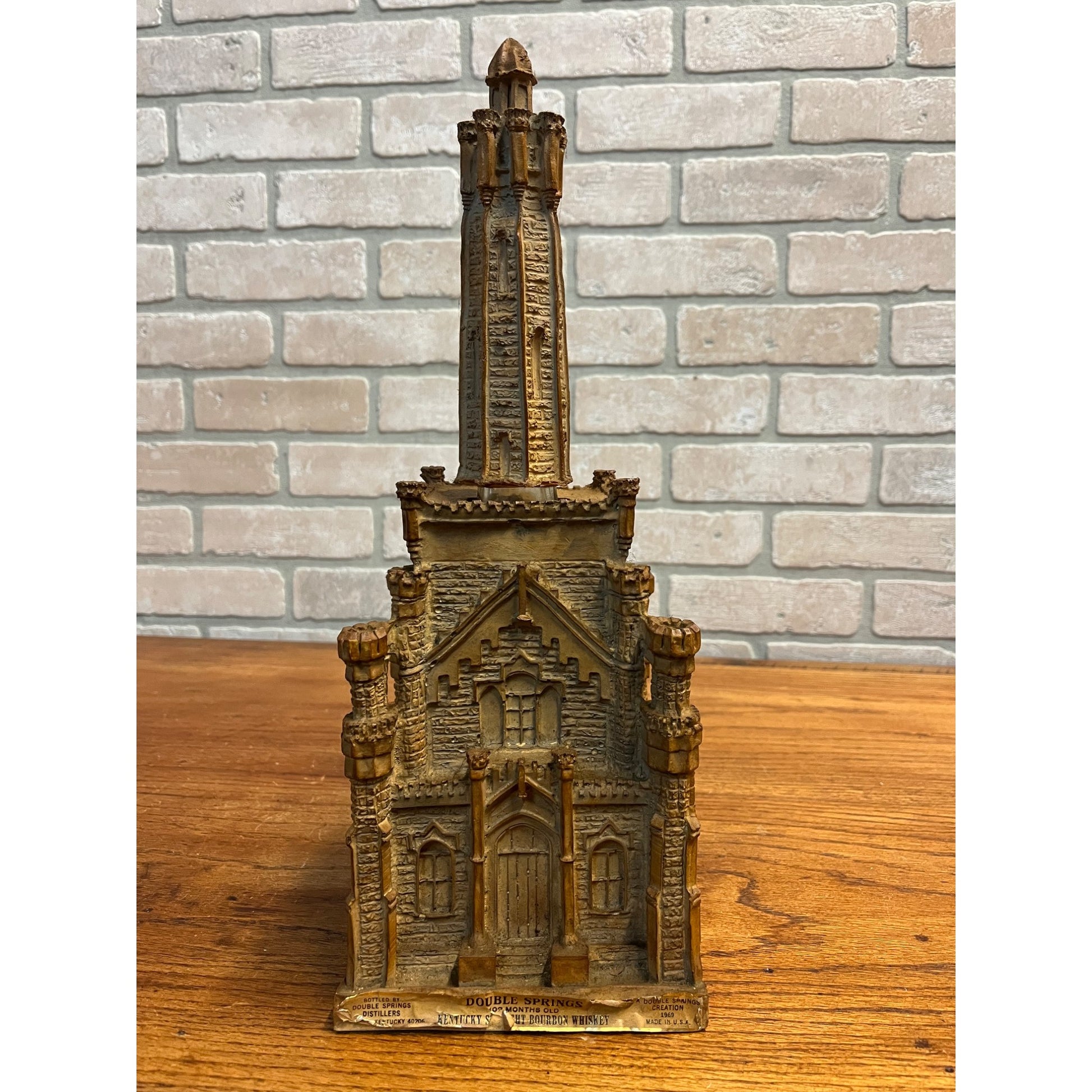 Vintage Double Springs Chicago Water Tower Whiskey Bourbon Decanter 16" EMPTY