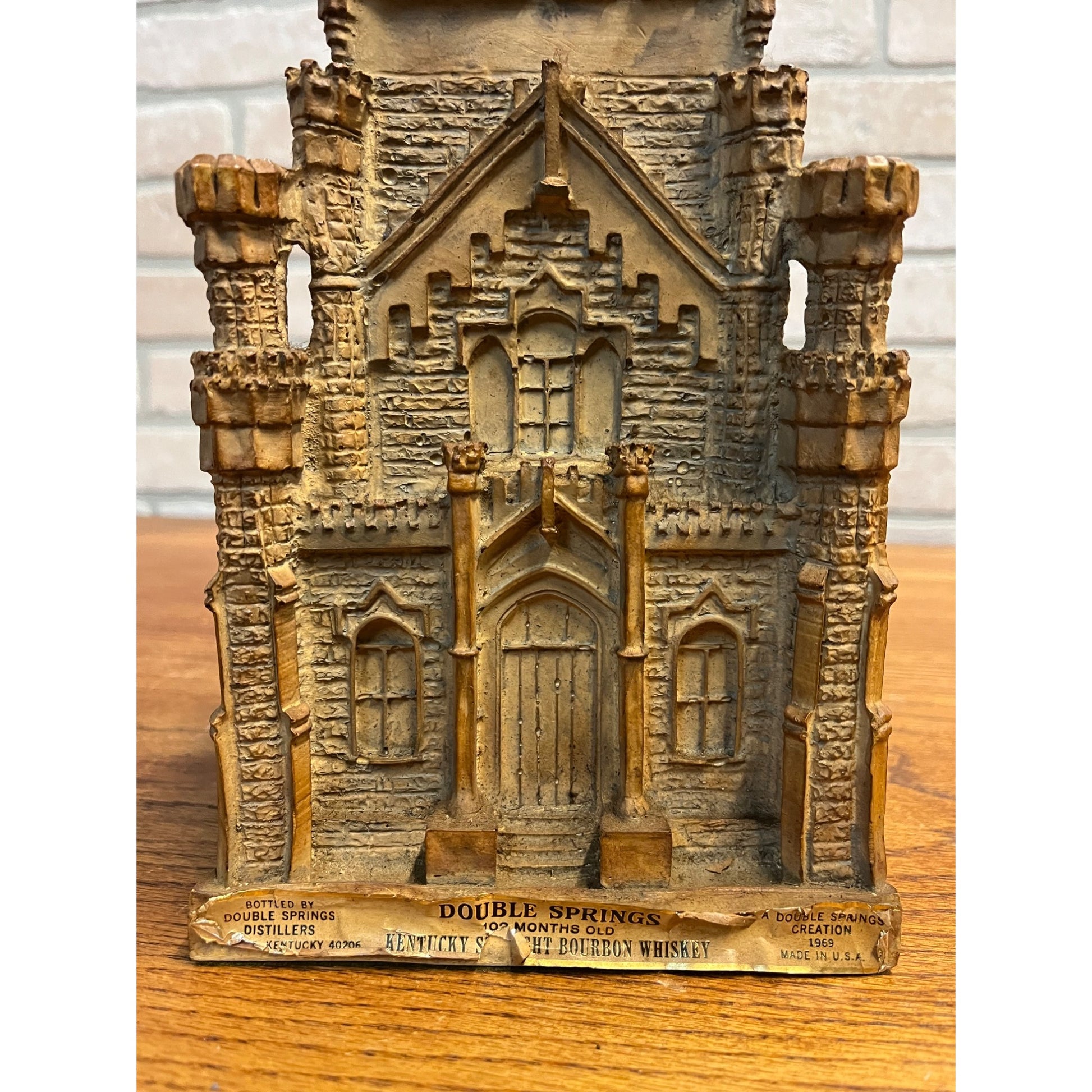 Vintage Double Springs Chicago Water Tower Whiskey Bourbon Decanter 16" EMPTY