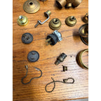 Vintage Lamps & Light Fixture Parts Lot Benjamin Double Socket, Collars, Plugs +
