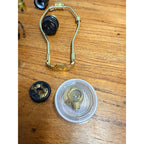Vintage Lamps & Light Fixture Parts Lot Benjamin Double Socket, Collars, Plugs +