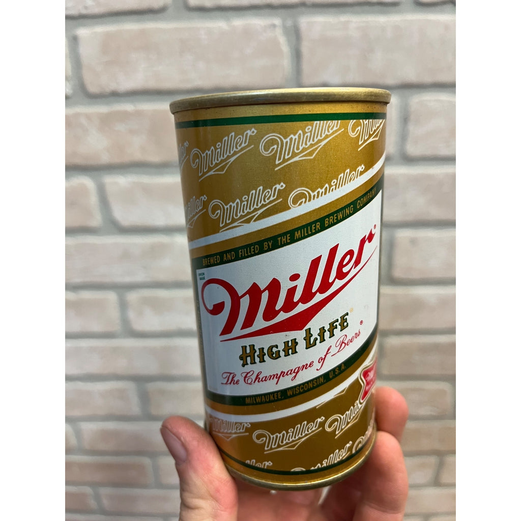 Miller High Life 12 Oz Straight Steel Pull Tab Beer Can Milwaukee Virginia