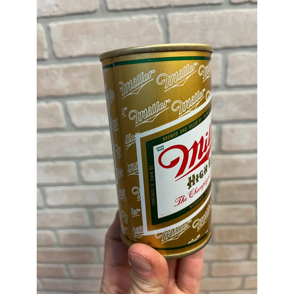 Miller High Life 12 Oz Straight Steel Pull Tab Beer Can Milwaukee Virginia