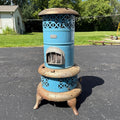 Antique Blue Enamel Perfection Oil Heater Cabin Parlor Stove Kerosene 240-c
