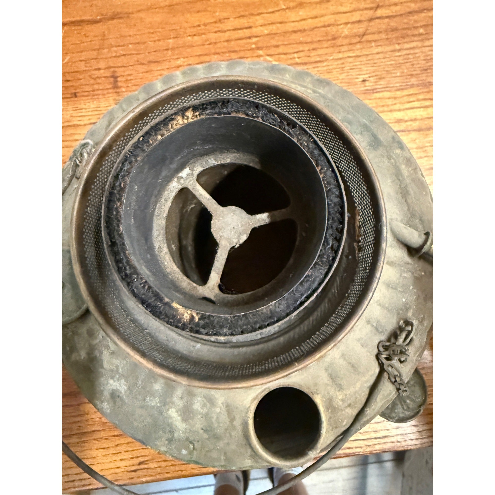 Antique Blue Enamel Perfection Oil Heater Cabin Parlor Stove Kerosene 240-c