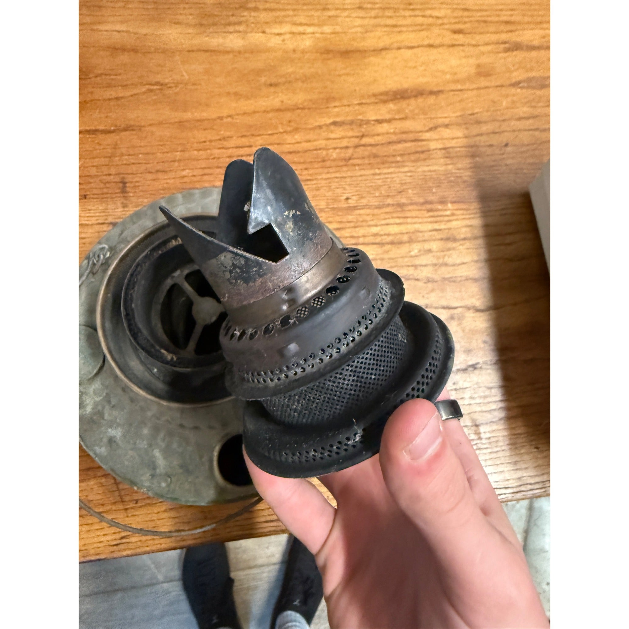 Antique Blue Enamel Perfection Oil Heater Cabin Parlor Stove Kerosene 240-c