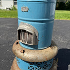 Antique Blue Enamel Perfection Oil Heater Cabin Parlor Stove Kerosene 240-c