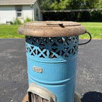 Antique Blue Enamel Perfection Oil Heater Cabin Parlor Stove Kerosene 240-c