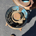 Antique Blue Enamel Perfection Oil Heater Cabin Parlor Stove Kerosene 240-c