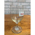 Vintage Hamm's Beer Stemmed Glass Land of Sky Blue Water 6"