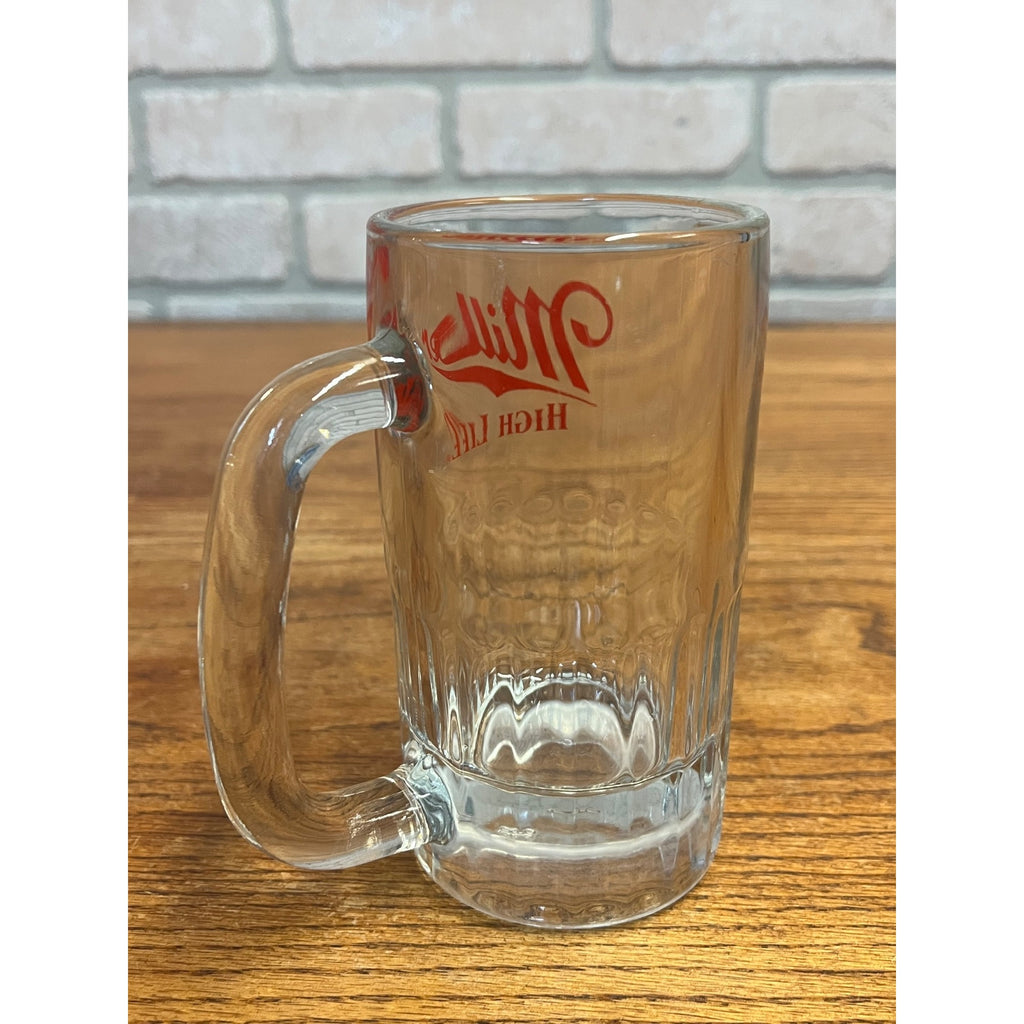 Vintage Miller High Life Heavy Glass Mug Beer Stein Barware