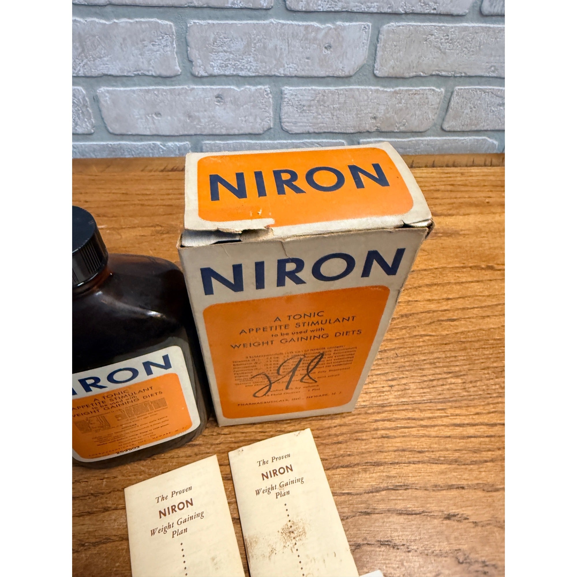 Vintage Niron Appetite Stimulate Tonic Weight Gain Formula Medicine Collectible
