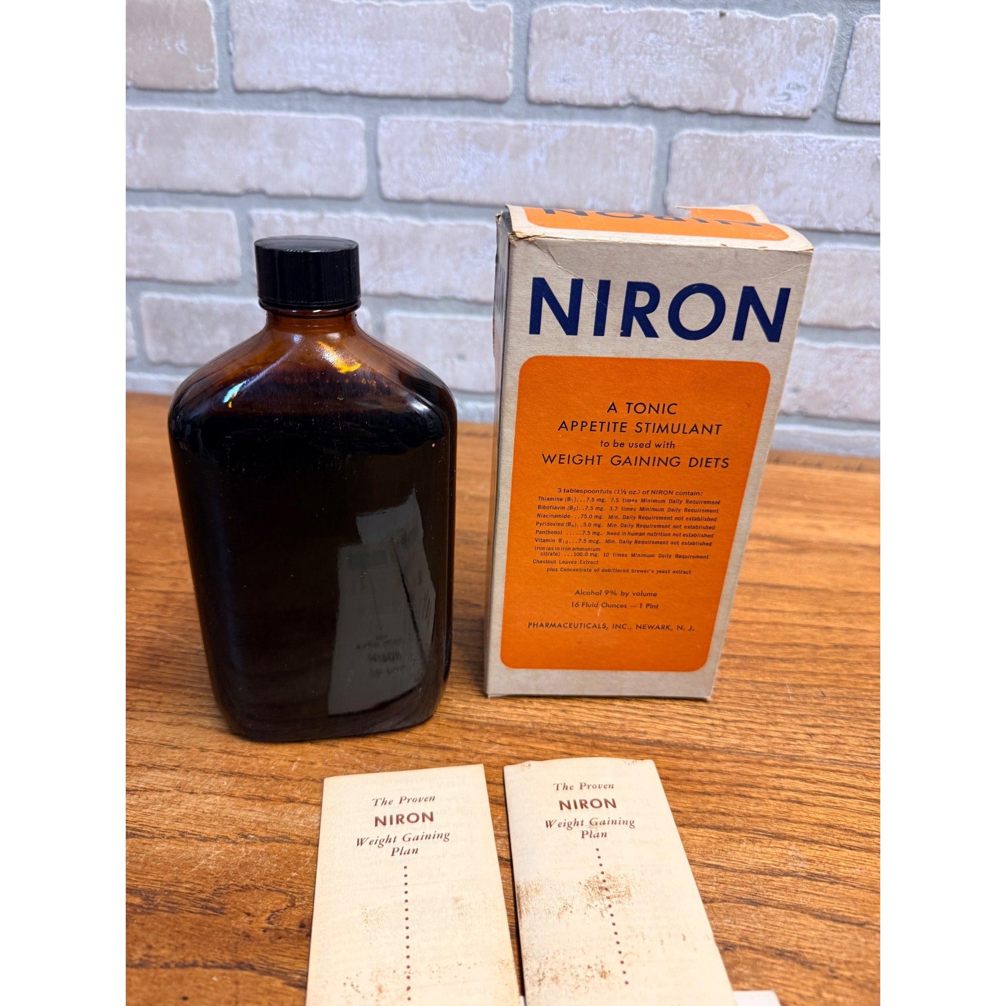 Vintage Niron Appetite Stimulate Tonic Weight Gain Formula Medicine Collectible