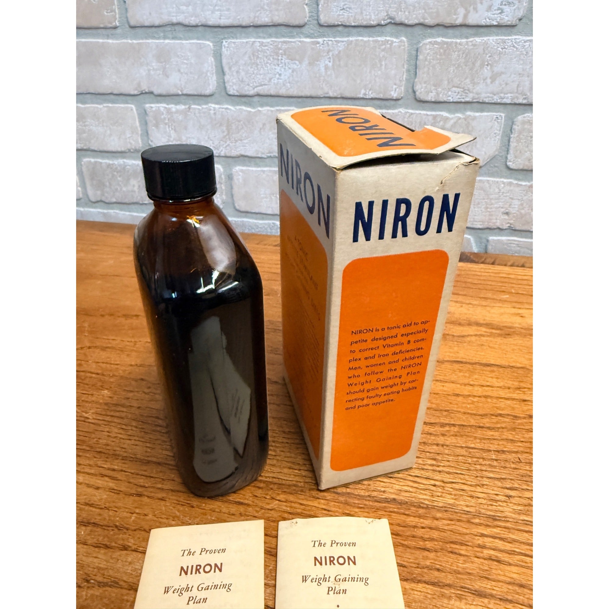 Vintage Niron Appetite Stimulate Tonic Weight Gain Formula Medicine Collectible