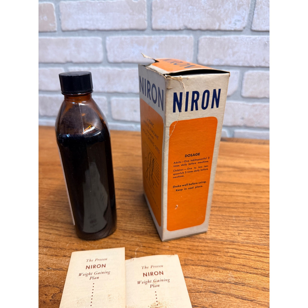 Vintage Niron Appetite Stimulate Tonic Weight Gain Formula Medicine Collectible