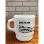 Vintage Galaxy Oven Milk Glass Small Mug NSS Speleological Cave Diving Scuba