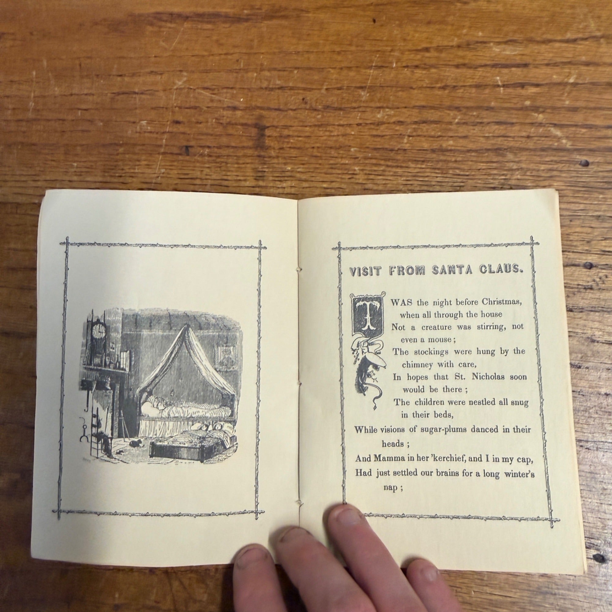 A Visit from Saint Nicholas Santa Claus Book 1849 Reproduction New York Library Christmas