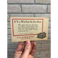 Vintage A.A. Schmidt & Sons Menominee Falls Wisconsin Victrola Advertising Card