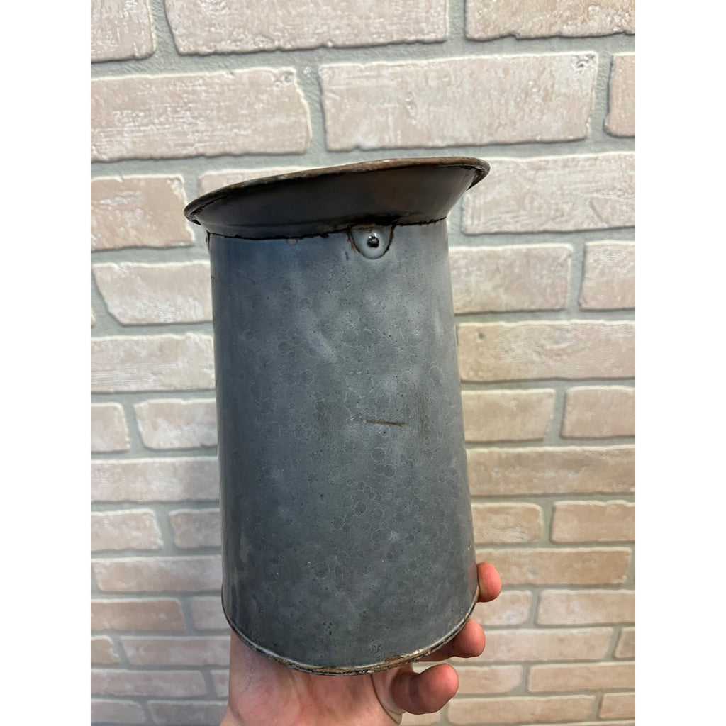 Antique Primitive Grey Graniteware Enamelware Large Measure Farmhouse Kitchen Decor