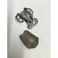 Vintage Lot (2) Men's Monogram Money / Napkin Clips Sterling & Sheffield EPNS