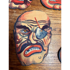 Vintage 1940s Halloween Cardboard Costume Masks Japan Lot (5) Eyepatch Cigar