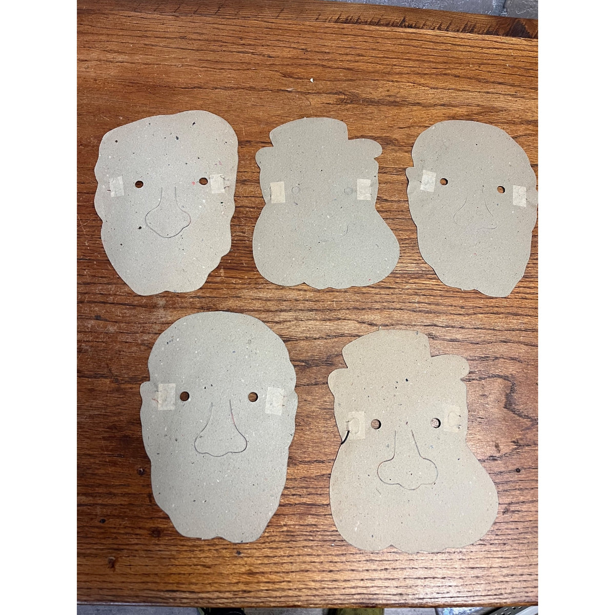 Vintage 1940s Halloween Cardboard Costume Masks Japan Lot (5) Eyepatch Cigar