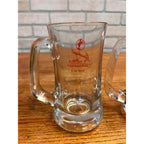 Vintage Leinenkugel Beer Mug Heavy Glass Mugs 12oz Pair Lot (2) Indian Maiden