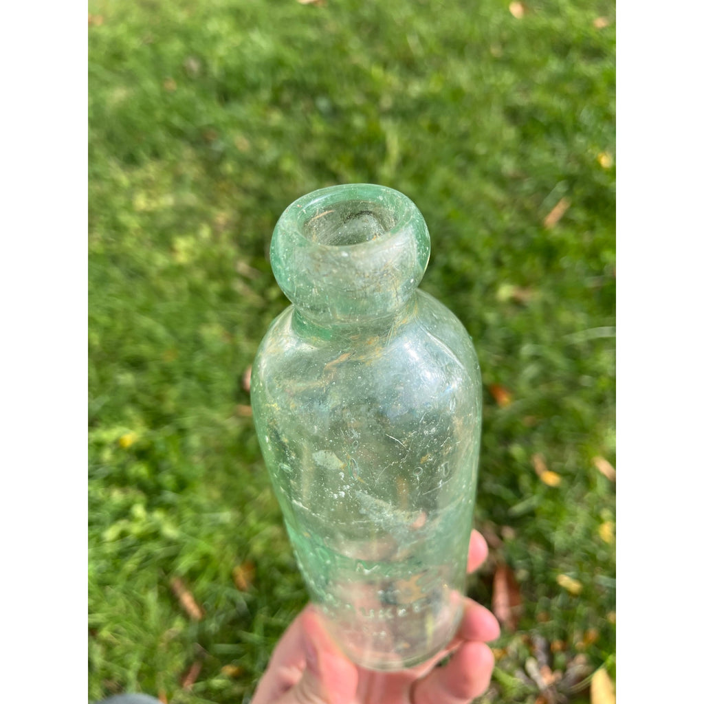 Vintage H. Schloemer Soda Beer Bottle Milwaukee Wisconsin Blob Hutchinson