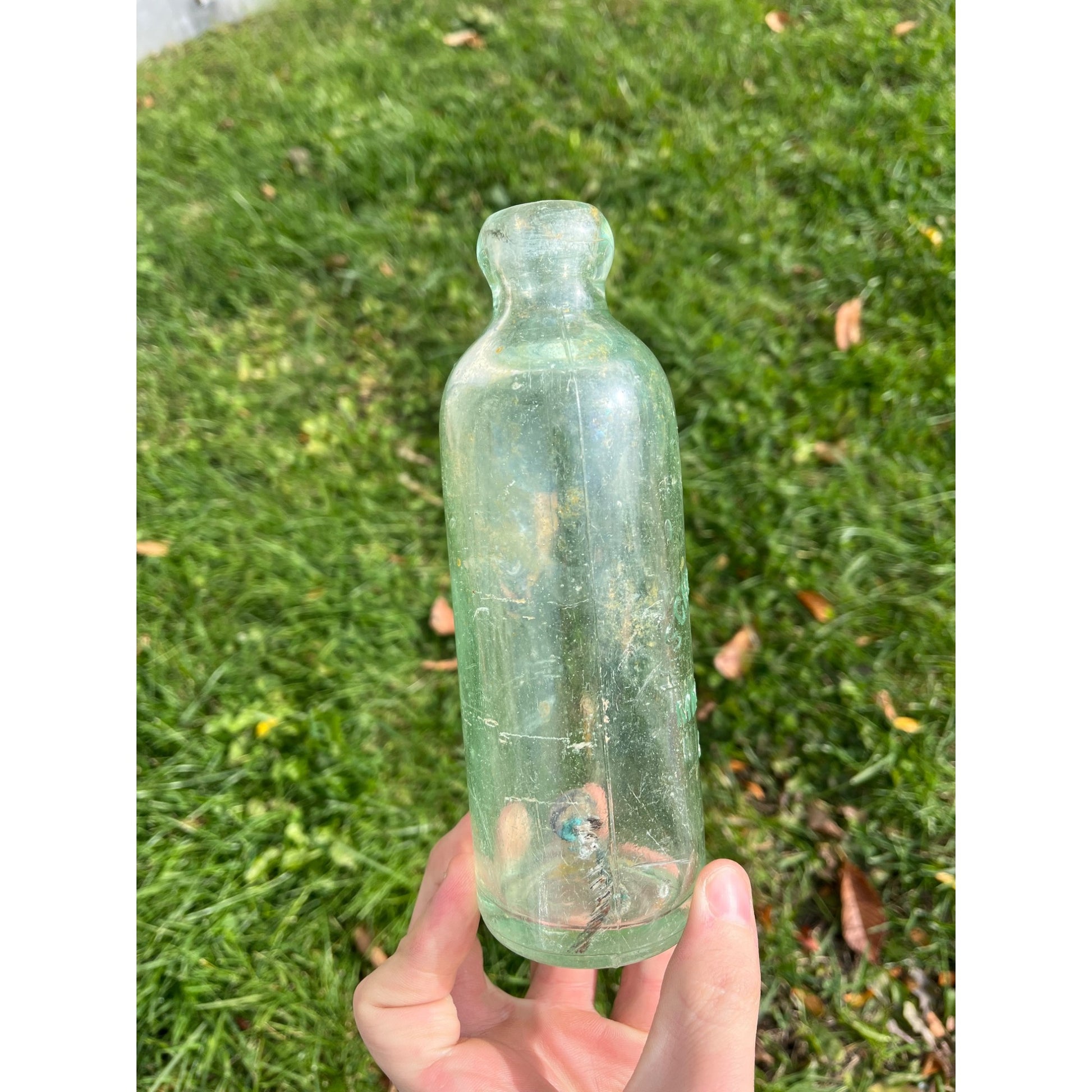 Vintage H. Schloemer Soda Beer Bottle Milwaukee Wisconsin Blob Hutchinson