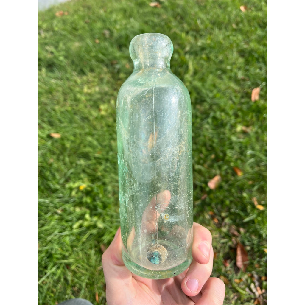 Vintage H. Schloemer Soda Beer Bottle Milwaukee Wisconsin Blob Hutchinson