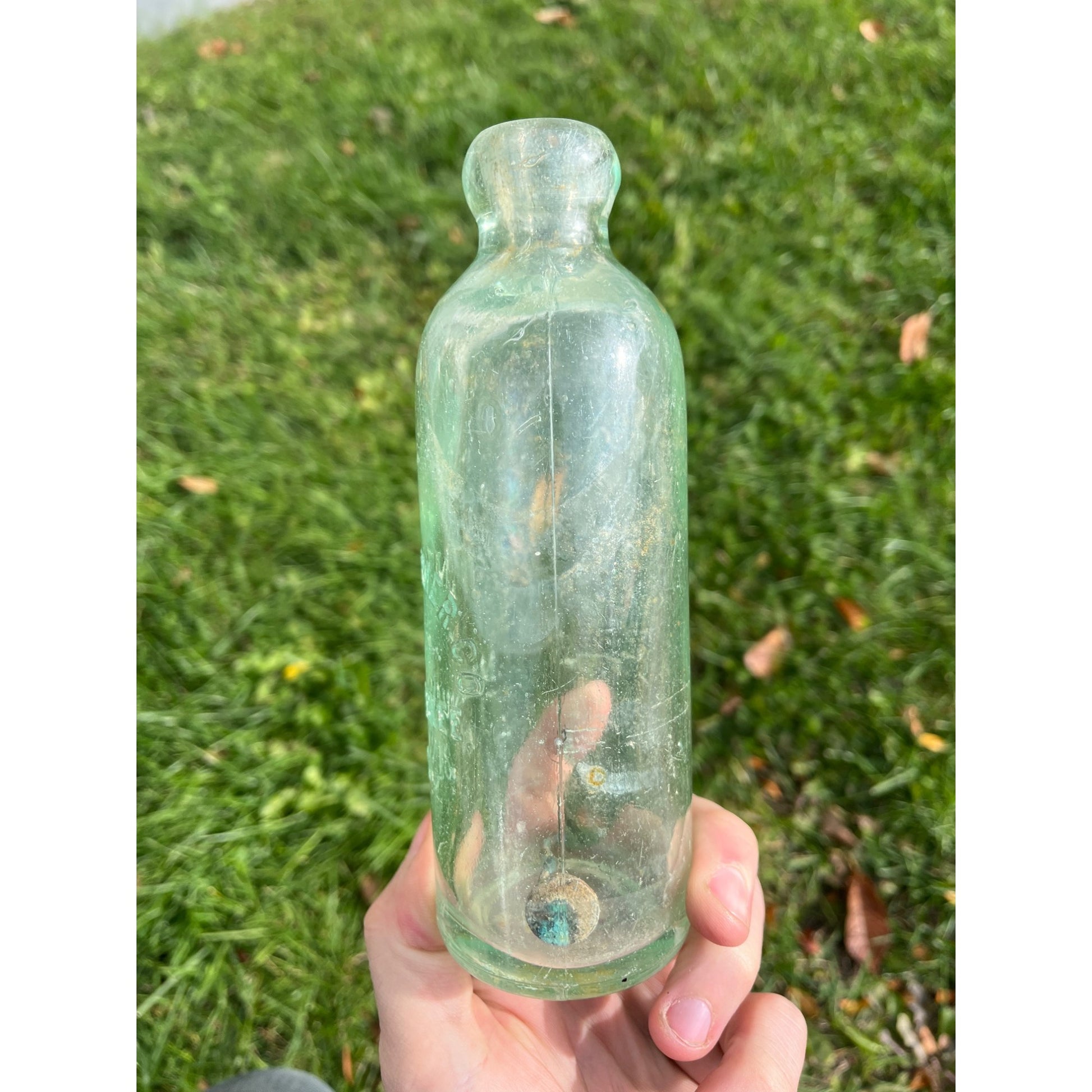 Vintage H. Schloemer Soda Beer Bottle Milwaukee Wisconsin Blob Hutchinson