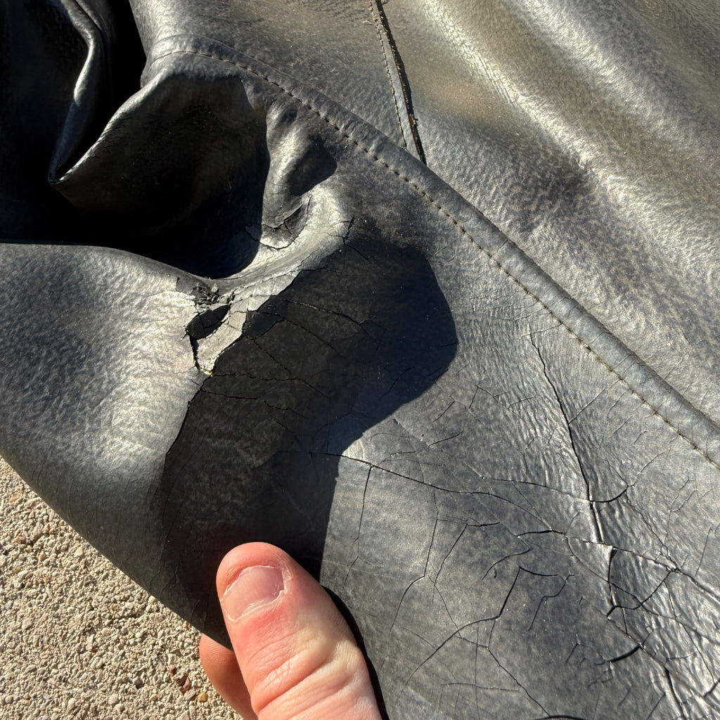 Antique Vintage Fire Police Dept Firefighter Rubber Jacket Coat Early Raincoat