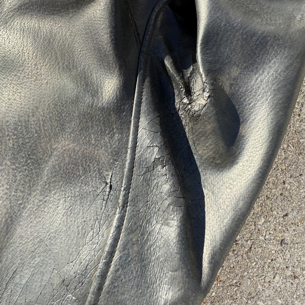 Antique Vintage Fire Police Dept Firefighter Rubber Jacket Coat Early Raincoat