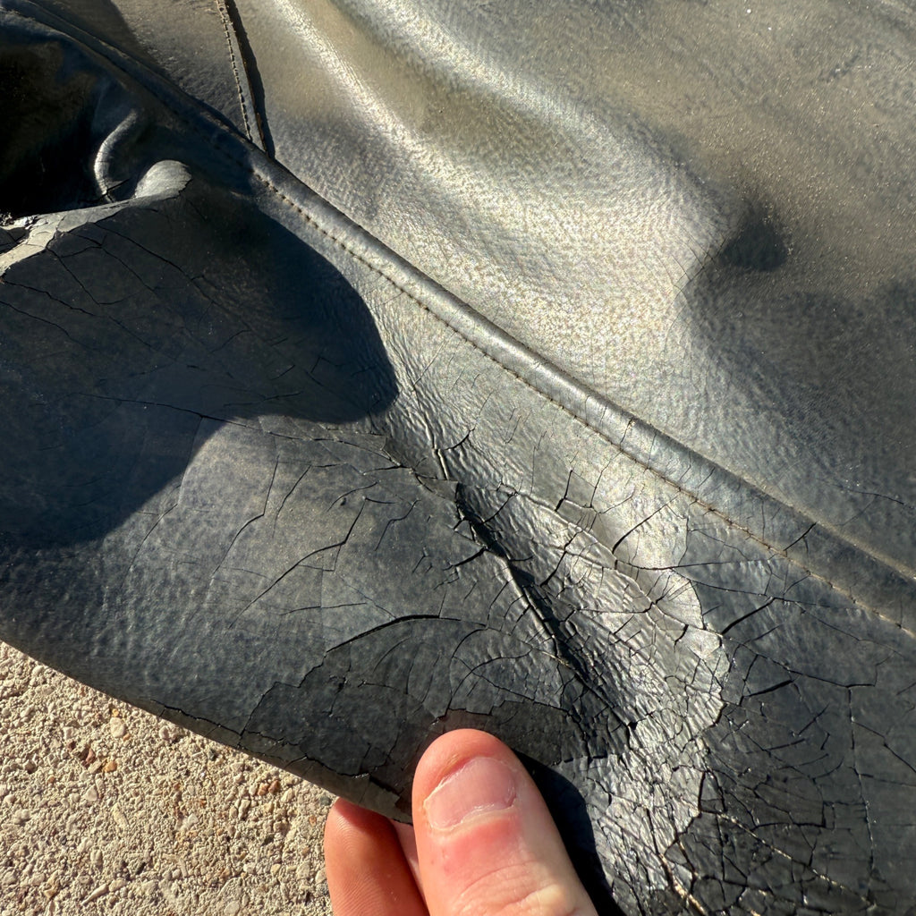 Antique Vintage Fire Police Dept Firefighter Rubber Jacket Coat Early Raincoat