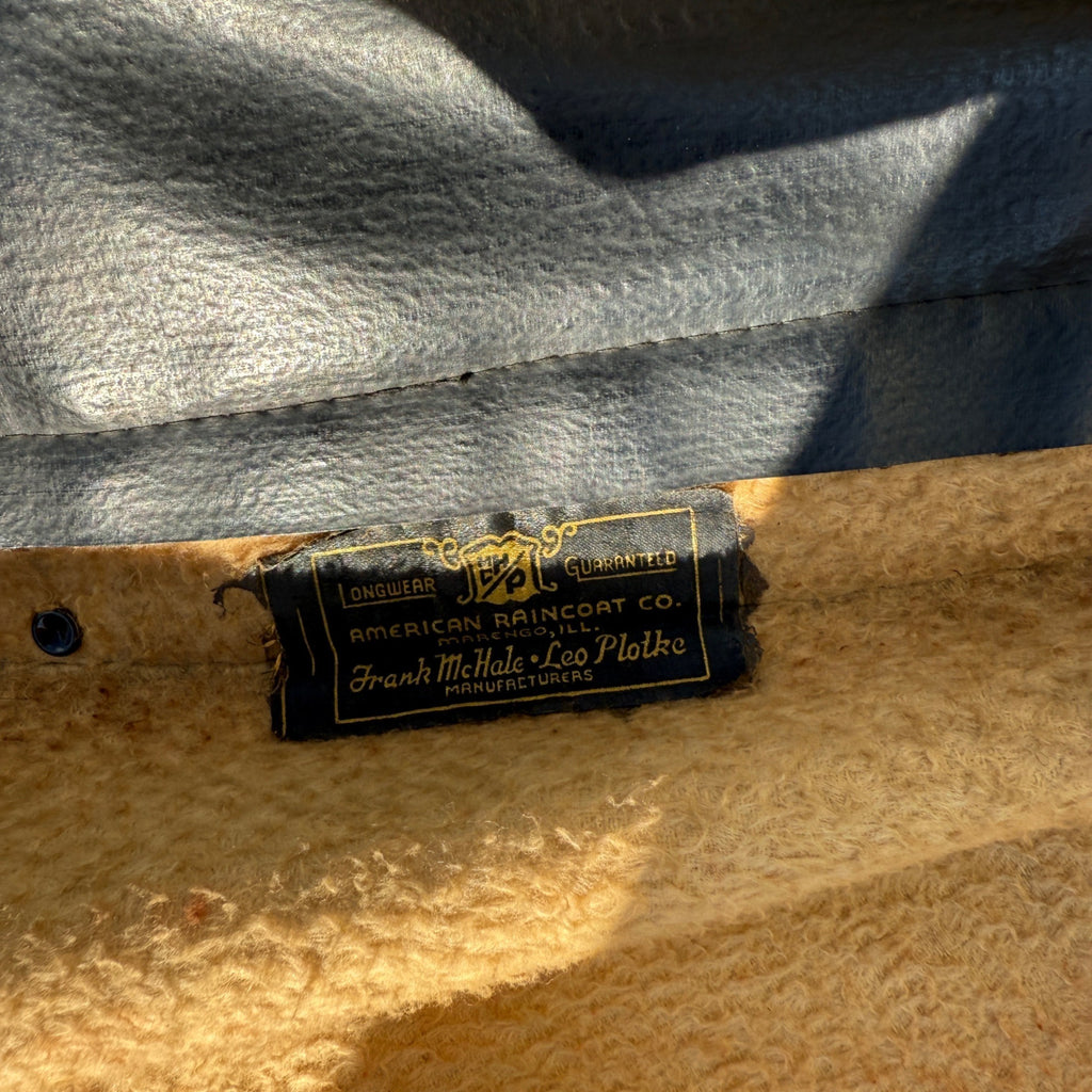 Antique Vintage Fire Police Dept Firefighter Rubber Jacket Coat Early Raincoat