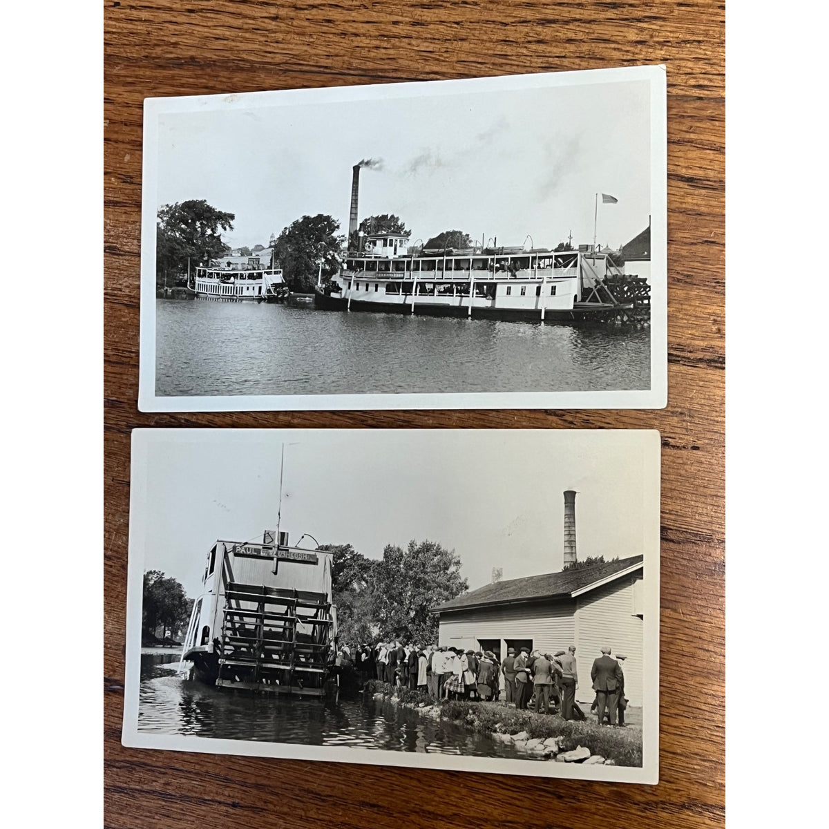 Original Snapshot Photos of Paul L. (LeFevre) Steamer Ship Oshkosh Wis Excursion