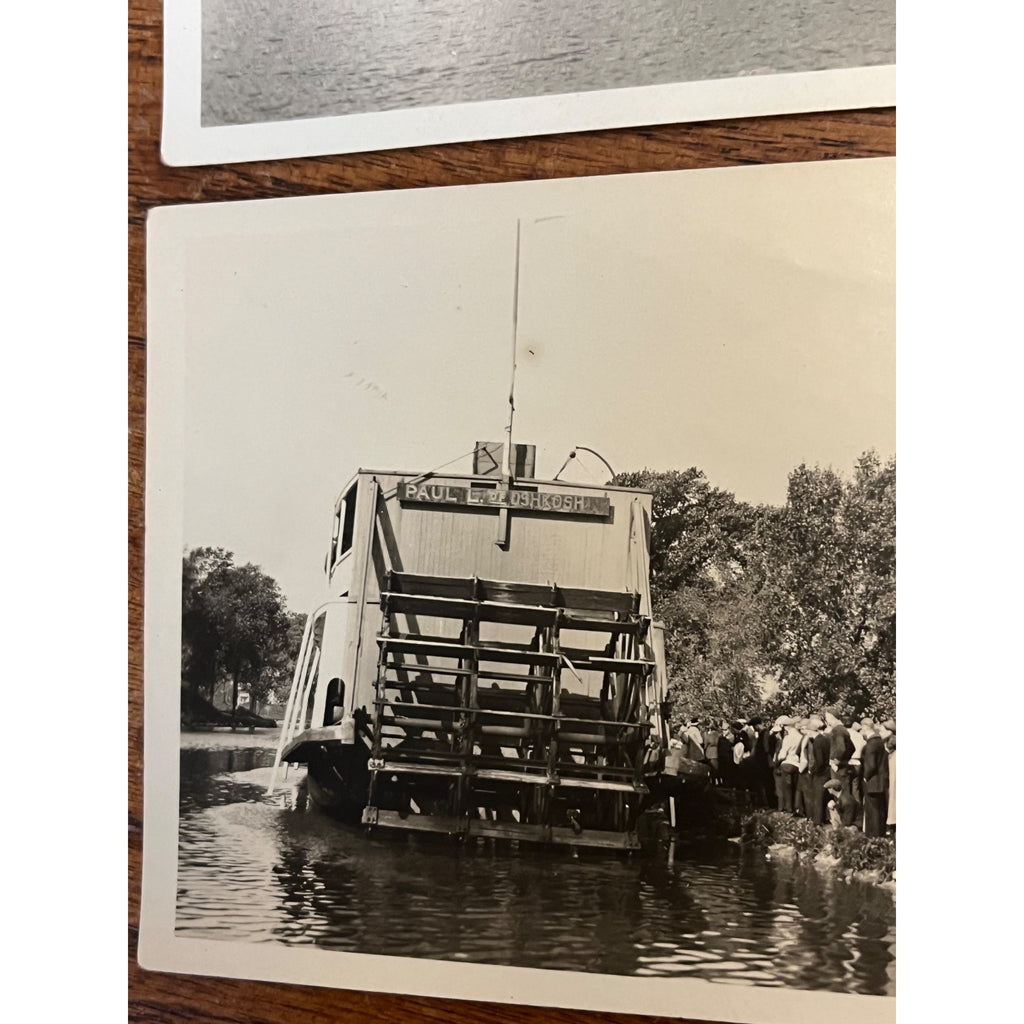 Original Snapshot Photos of Paul L. (LeFevre) Steamer Ship Oshkosh Wis Excursion