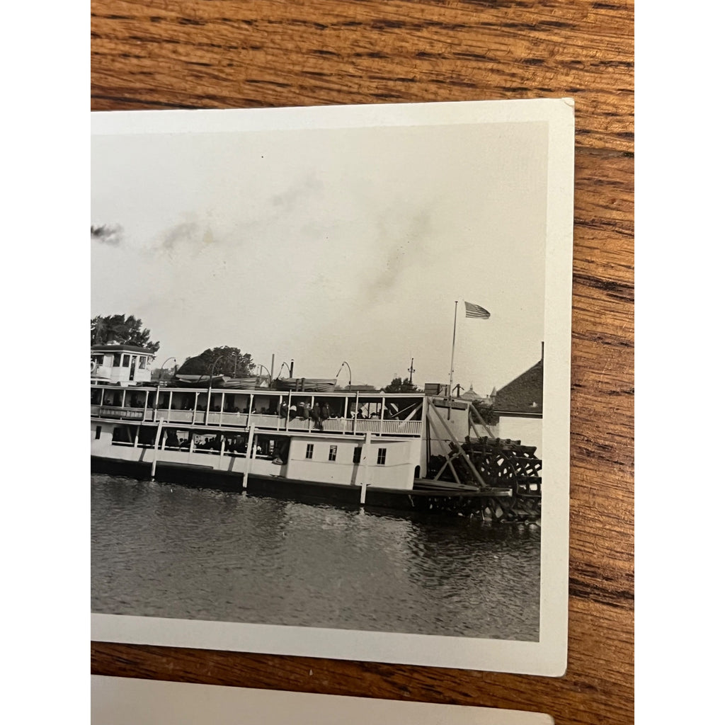 Original Snapshot Photos of Paul L. (LeFevre) Steamer Ship Oshkosh Wis Excursion