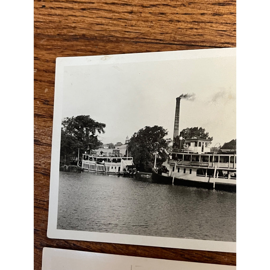 Original Snapshot Photos of Paul L. (LeFevre) Steamer Ship Oshkosh Wis Excursion