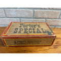 Vintage 1930s Porter's Special Wooden Cigar Box Tampa Milwaukee Wisconsin WI Wis