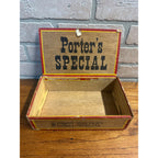 Vintage 1930s Porter's Special Wooden Cigar Box Tampa Milwaukee Wisconsin WI Wis