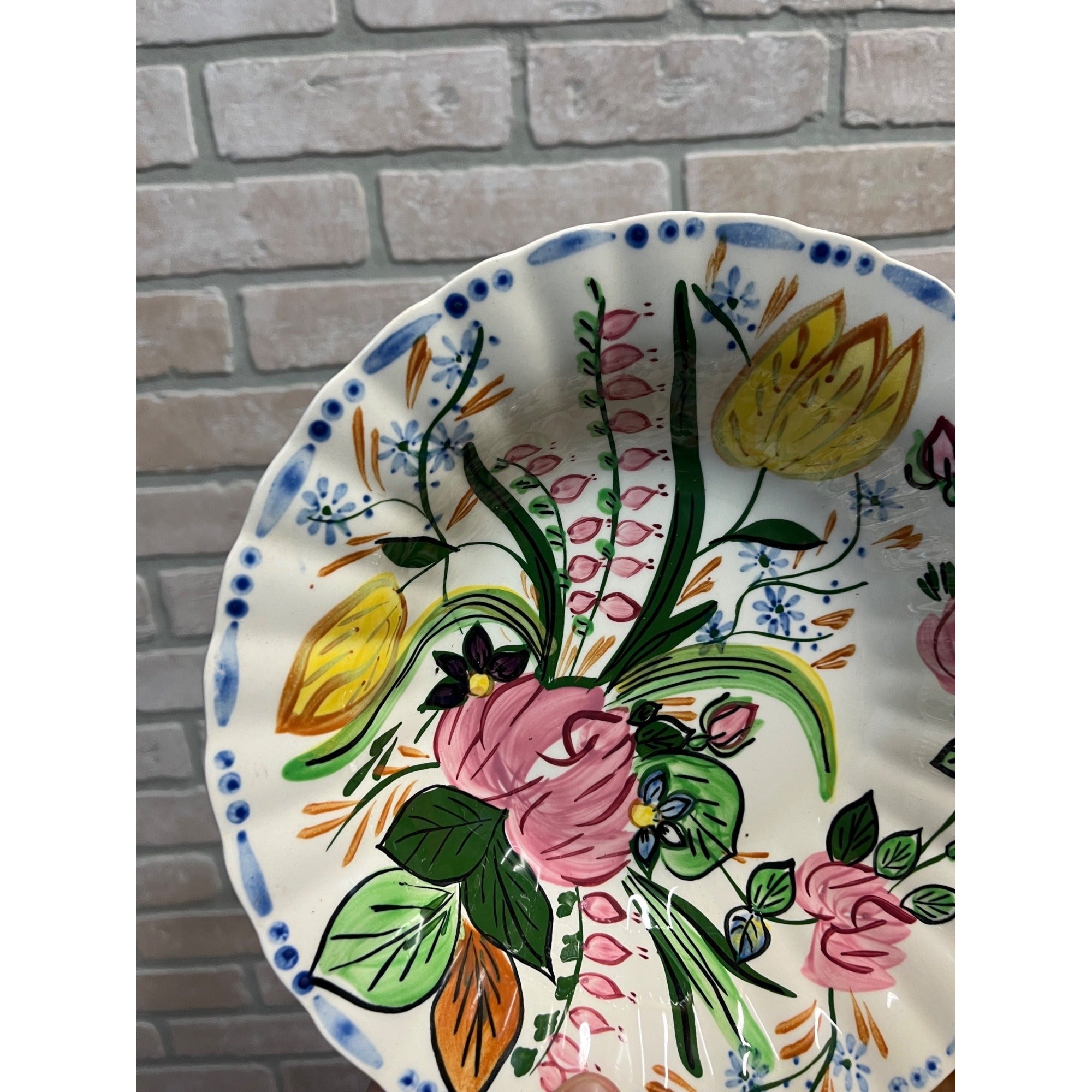 Vintage Blue Ridge Southern Potteries "Nove Rose" Vegetable Serving Bowl 9.5"