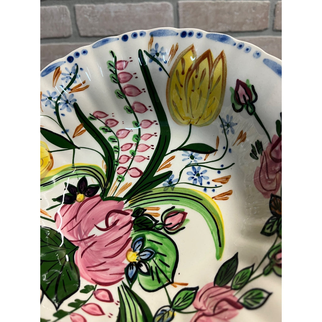 Vintage Blue Ridge Southern Potteries "Nove Rose" Vegetable Serving Bowl 9.5"
