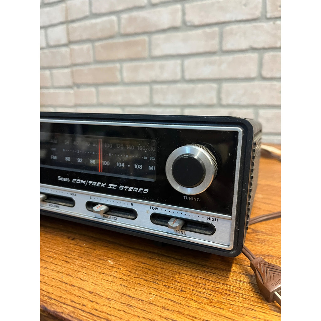 Vintage 70s Sears Com/Trek II 2 AM/FM Stereo Alarm Clock Radio Model 317 23910700