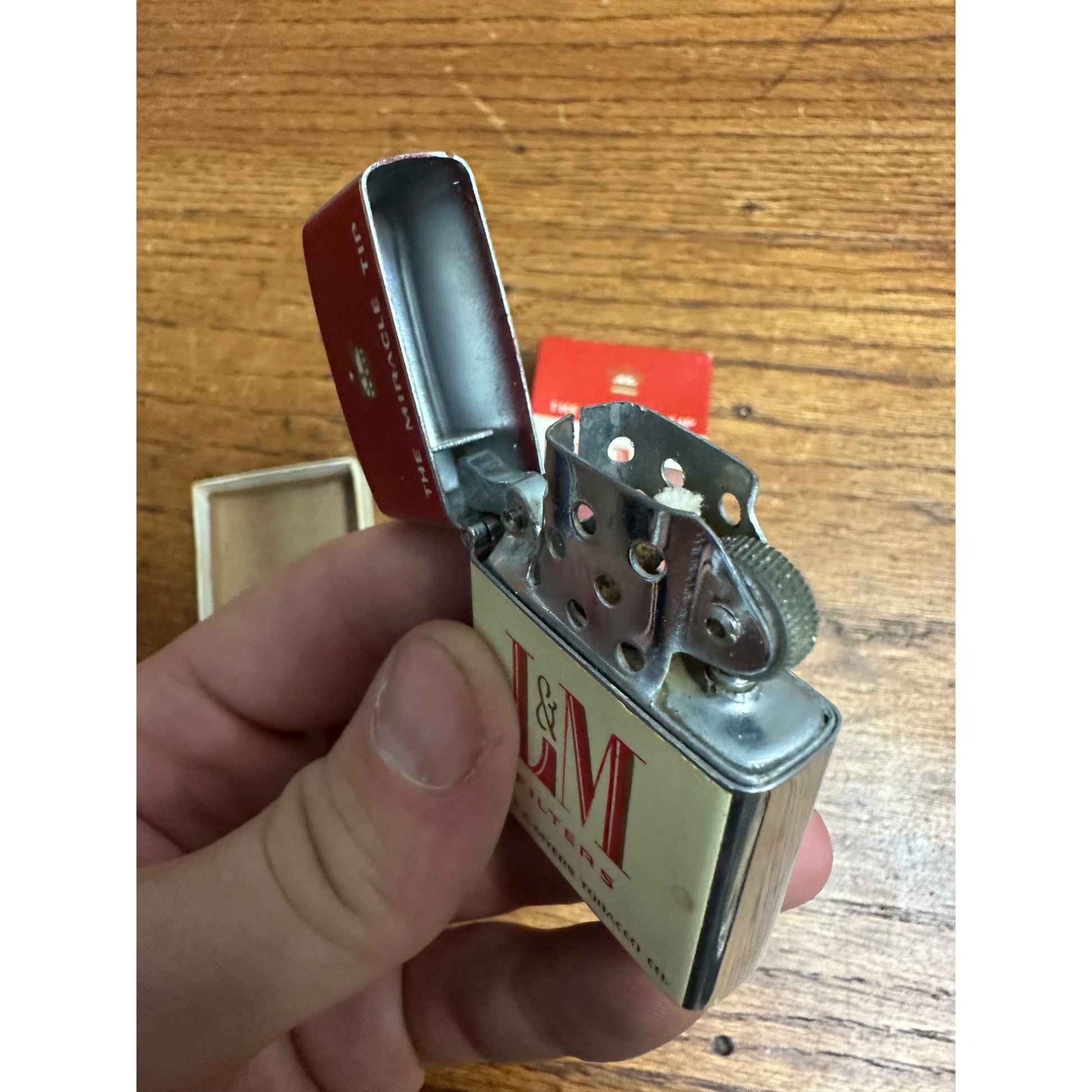 (2) Vintage Lighters Union & L&M Filters Cigarettes Advertising Continental