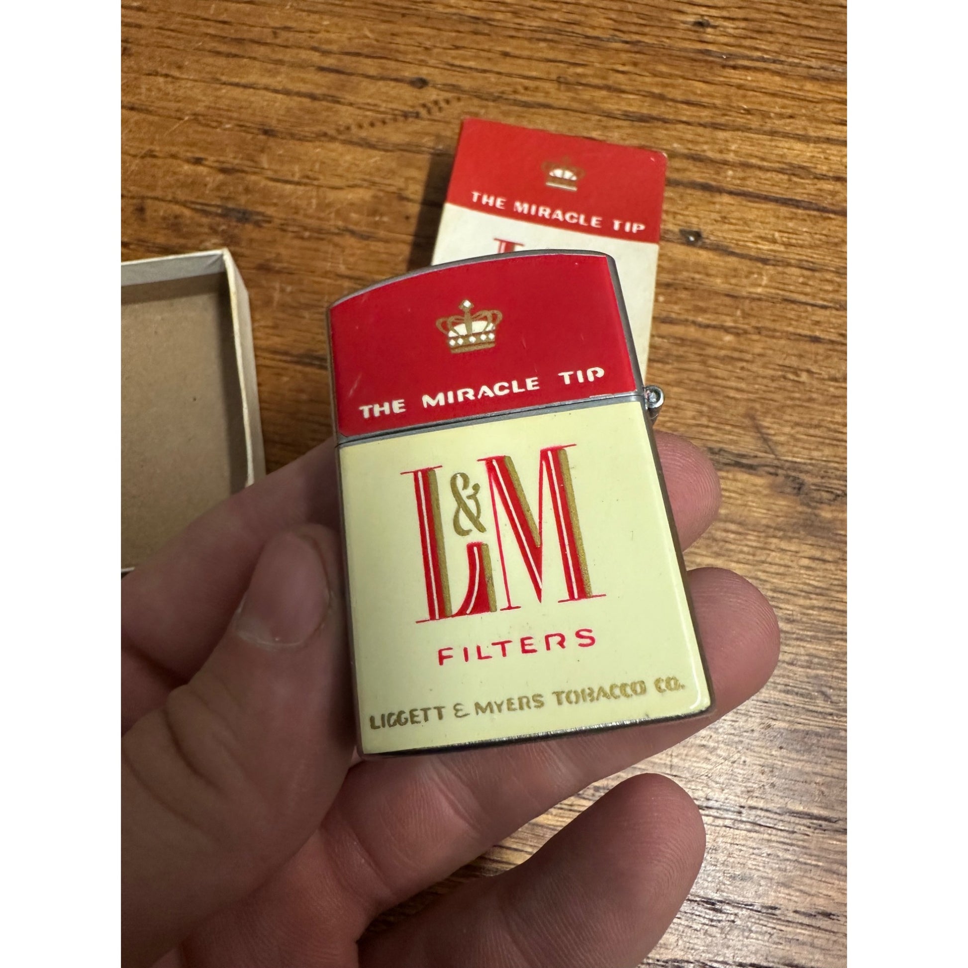 (2) Vintage Lighters Union & L&M Filters Cigarettes Advertising Continental