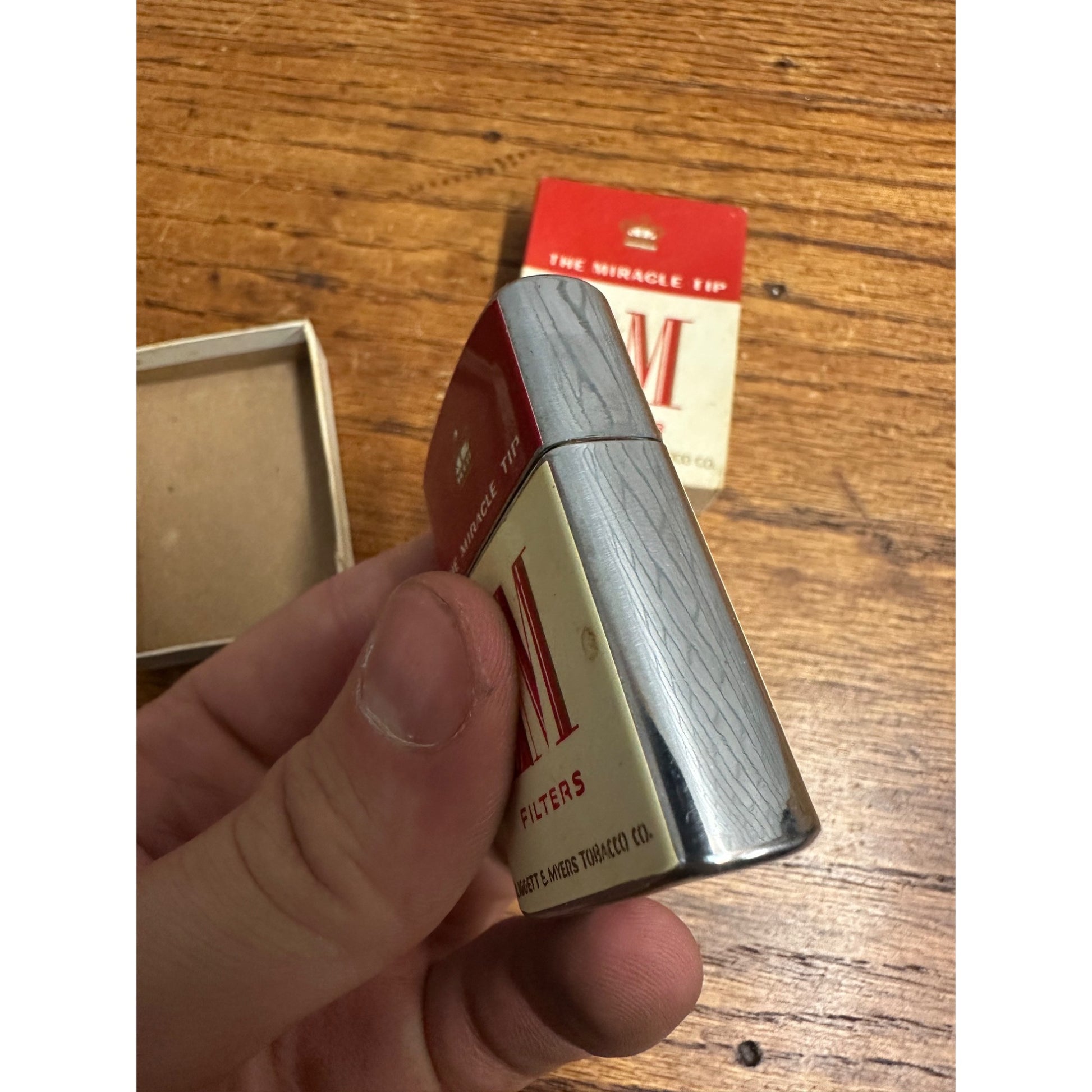 (2) Vintage Lighters Union & L&M Filters Cigarettes Advertising Continental