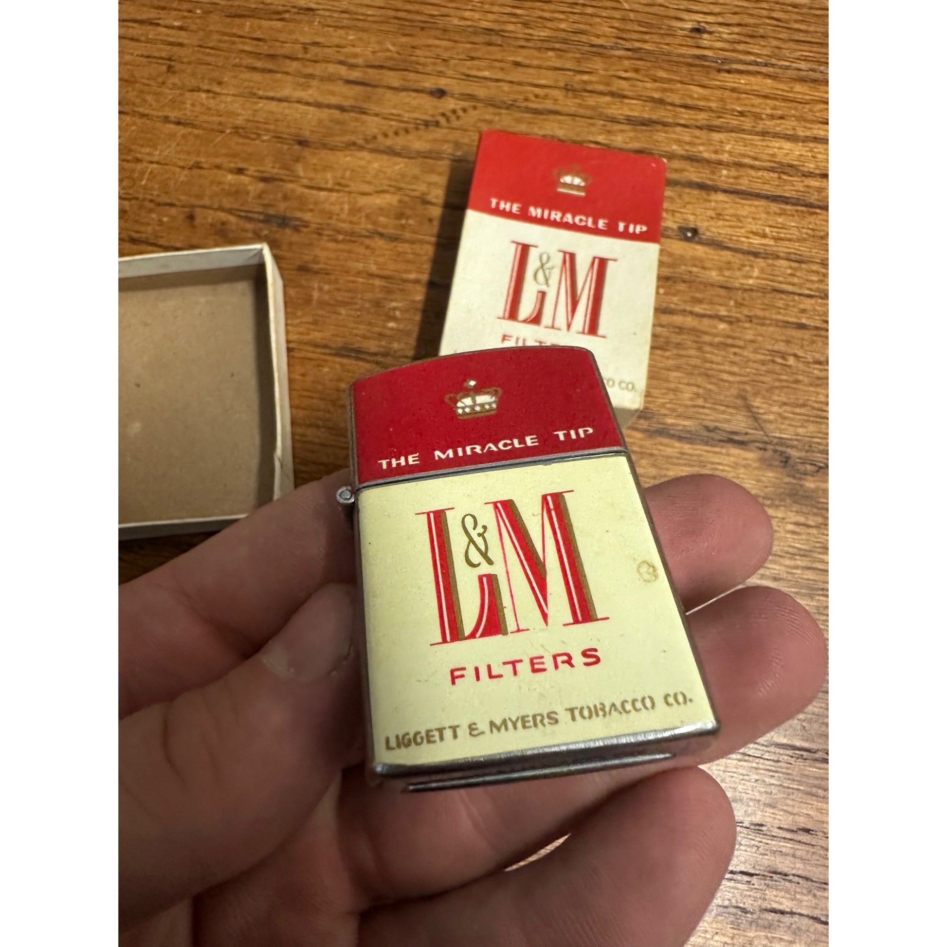 (2) Vintage Lighters Union & L&M Filters Cigarettes Advertising Continental
