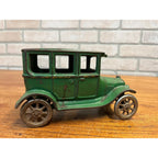 Antique Arcade Cast Iron Ford Model T Automobile 4-Door Original Green Paint Toy